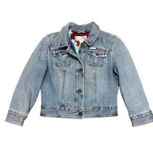 Hollister Vintage Y2K 3/4 Sleeve Cropped Denim Jacket Size Medium